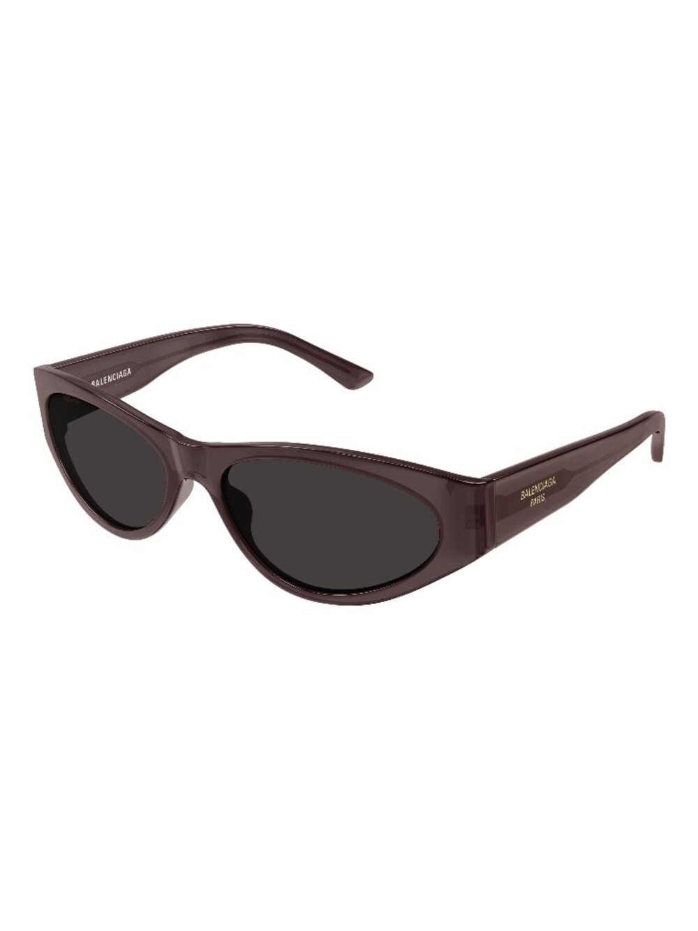 New Balenciaga Women's Sunglasses Purple Square Grey Lens Acetate Frame BB0367S
